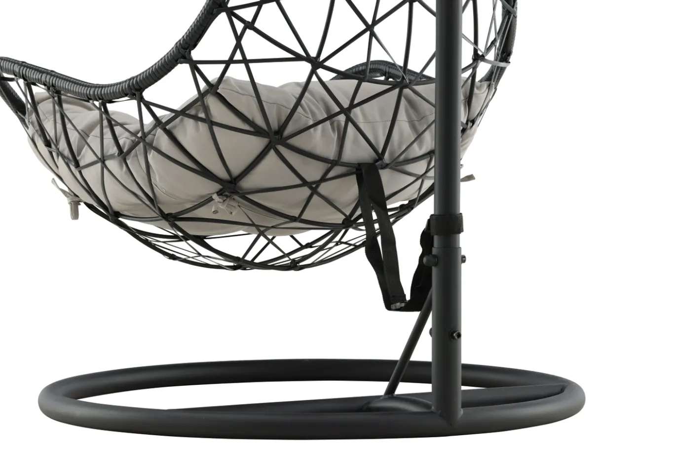 Fjôrd Hangstoel Vide Zwart Frame Wicker