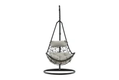Fjôrd Hangstoel Vide Zwart Frame Wicker