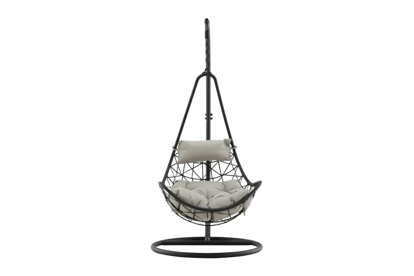 Fjôrd Hangstoel Vide Zwart Frame Wicker