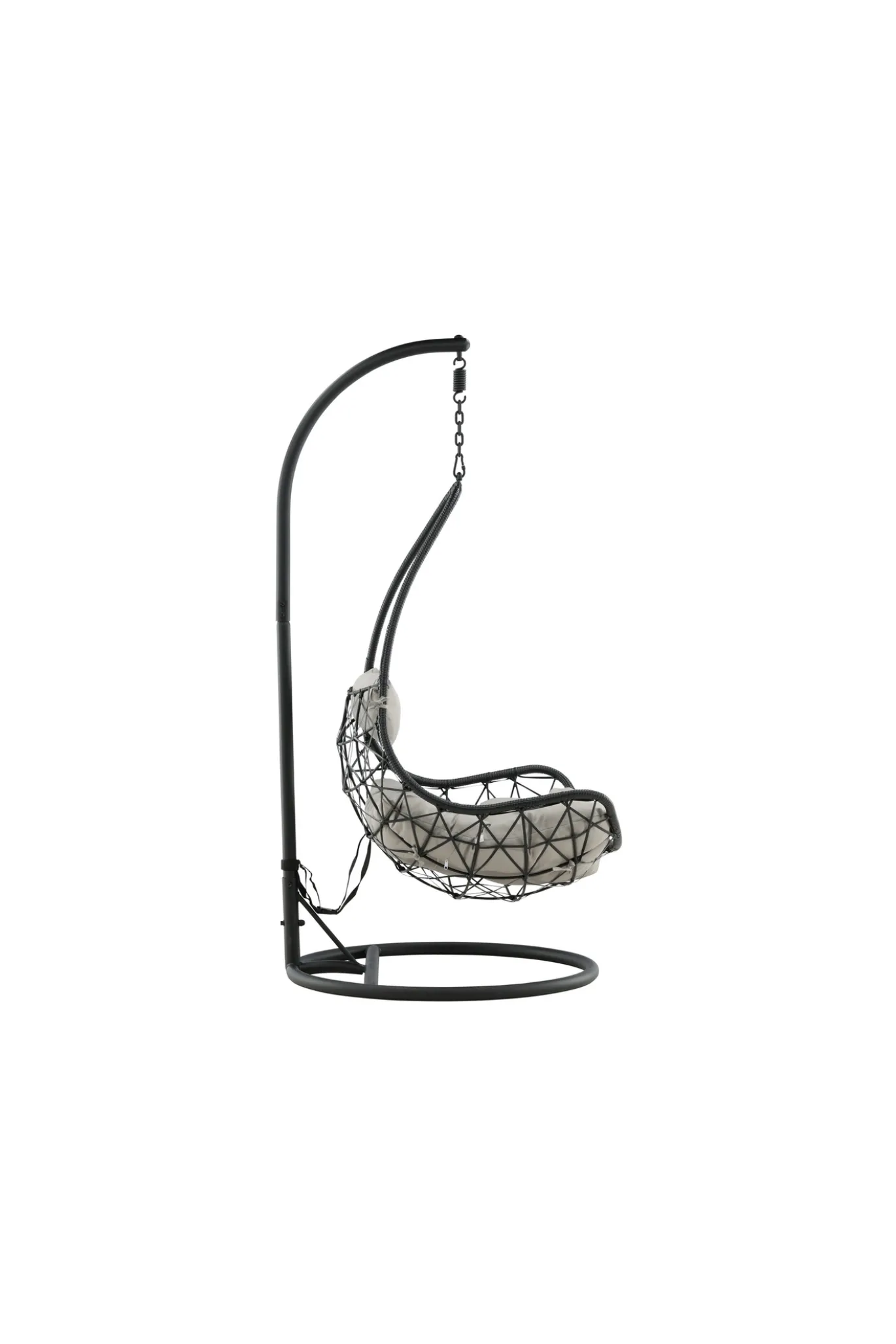 Fjôrd Hangstoel Vide Zwart Frame Wicker