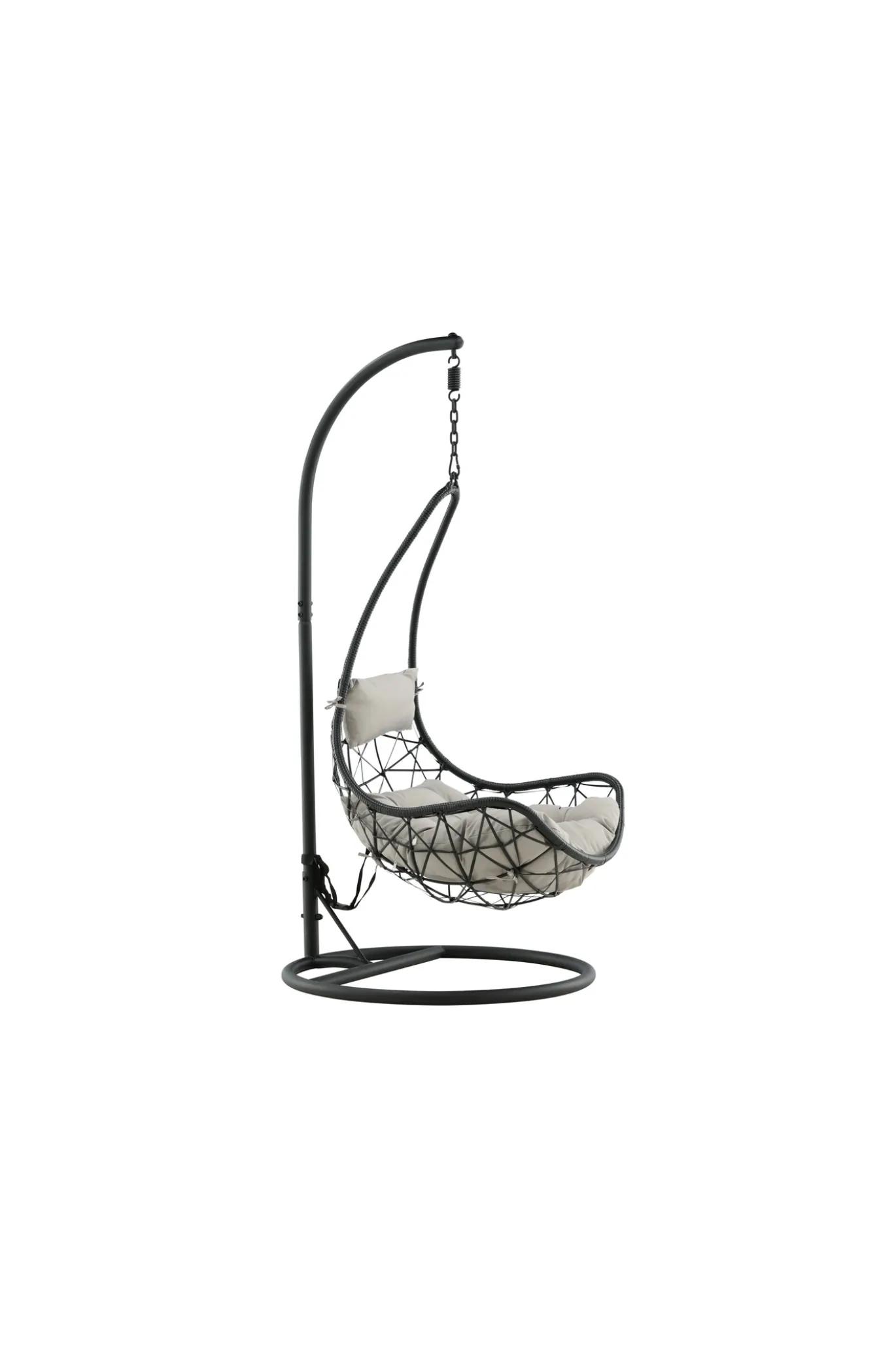 Fjôrd Hangstoel Vide Zwart Frame Wicker