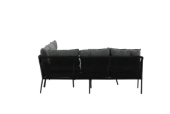 Fjôrd Hoekbankset Berlin Set Met Touw Zwart/Grijs