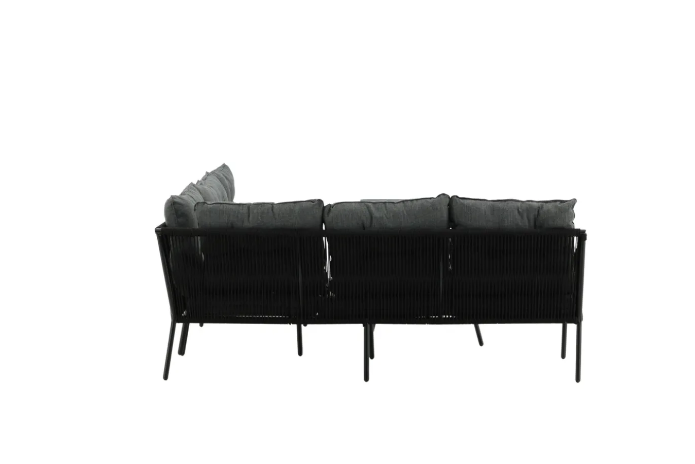 Fjôrd Hoekbankset Berlin Set Met Touw Zwart/Grijs