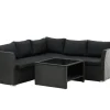 Fjôrd Hoekbankset Haiti Wicker Zwart