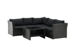 Fjôrd Hoekbankset Haiti Wicker Zwart