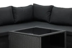 Fjôrd Hoekbankset Haiti Wicker Zwart