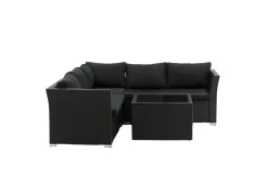 Fjôrd Hoekbankset Haiti Wicker Zwart