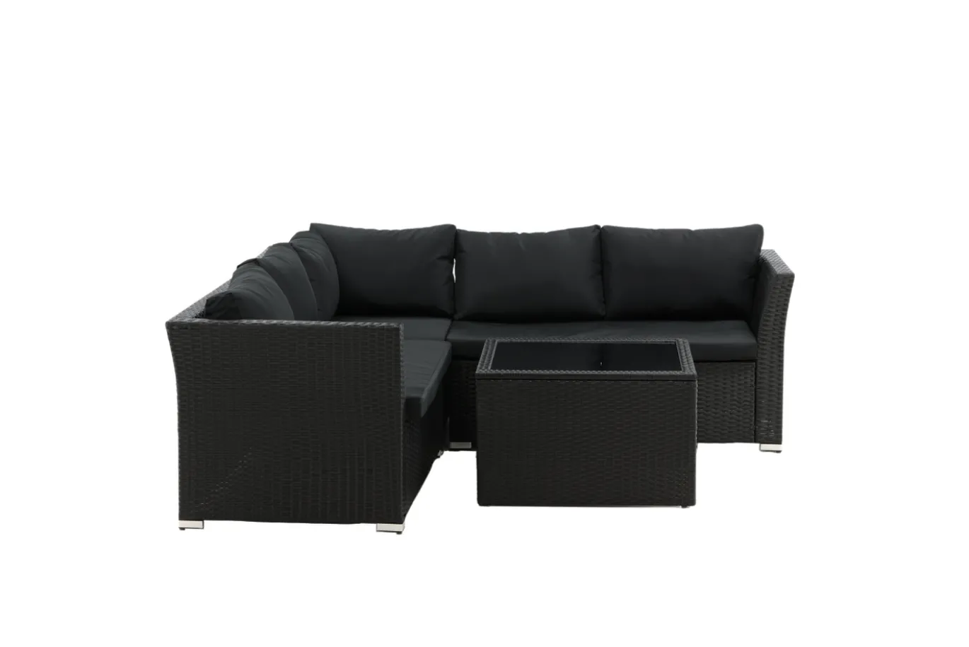 Fjôrd Hoekbankset Haiti Wicker Zwart