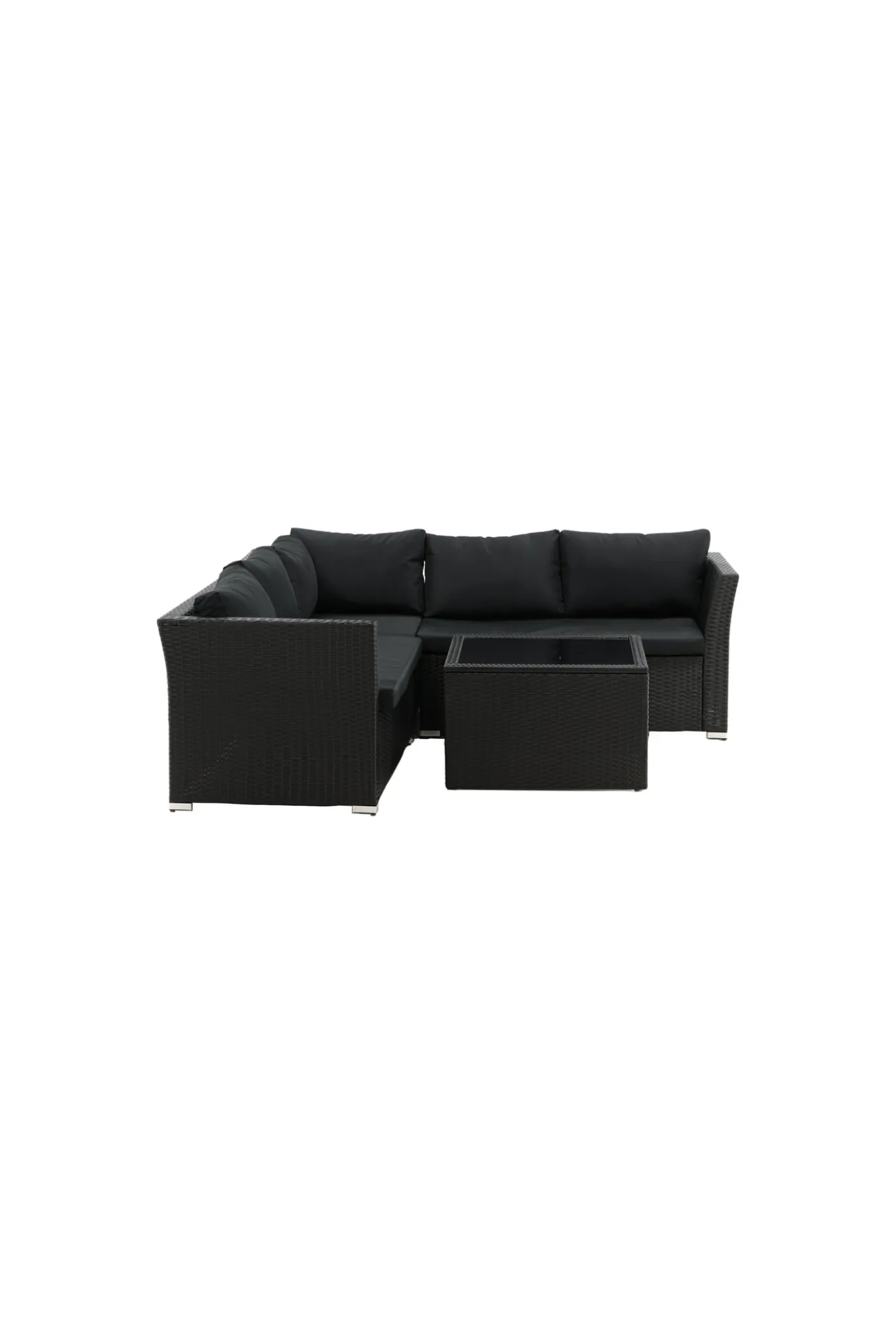 Fjôrd Hoekbankset Haiti Wicker Zwart