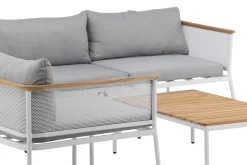 Fjôrd Hoekbankset Nettan Wit Staal Lichtgrijs