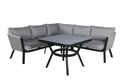 Fjôrd Hoekbankset Virya Lounge Met Tafel Zwart Alu