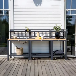 Fjôrd Hoekdeel Mexico Zwart Alu Teak