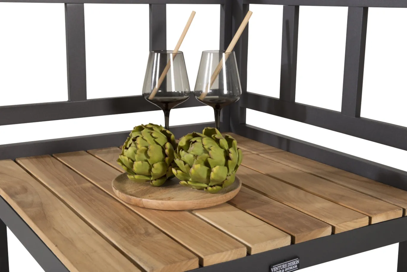 Fjôrd Hoekdeel Mexico Zwart Alu Teak