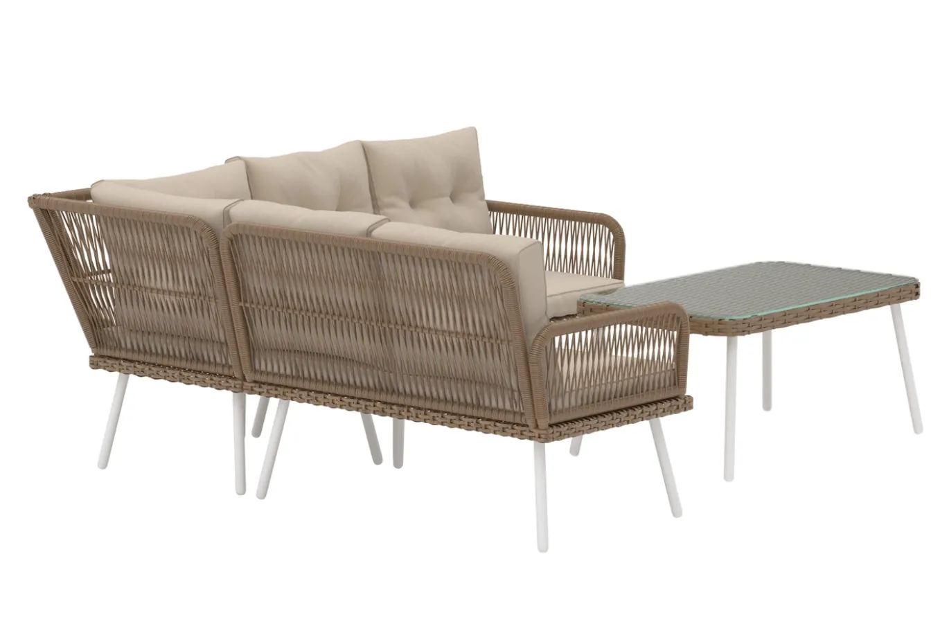 Fjôrd Hoek Loungeset Ibiza Beige