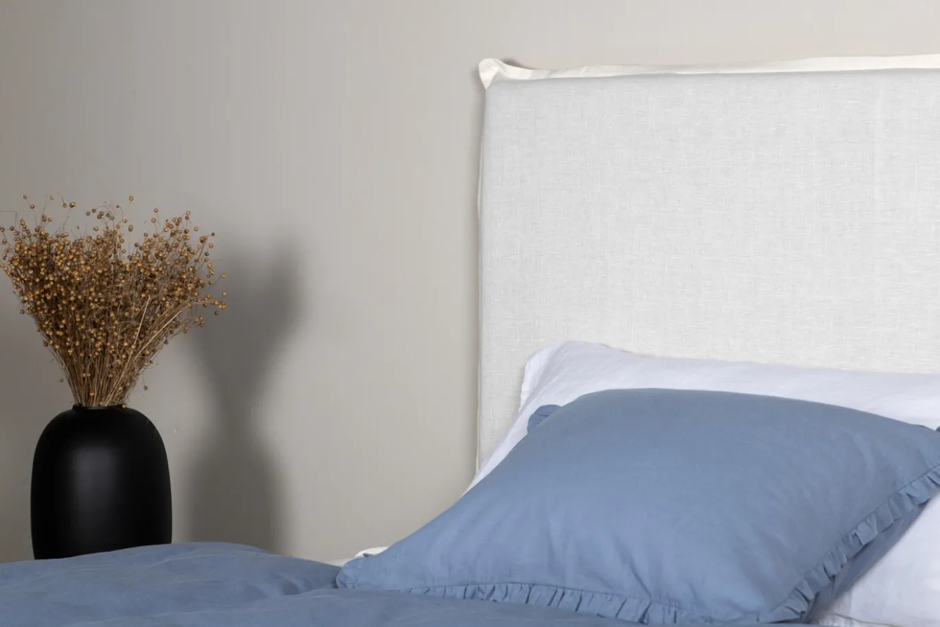 Fjôrd Hoofdbordhoes Signe Off-White 180x140cm