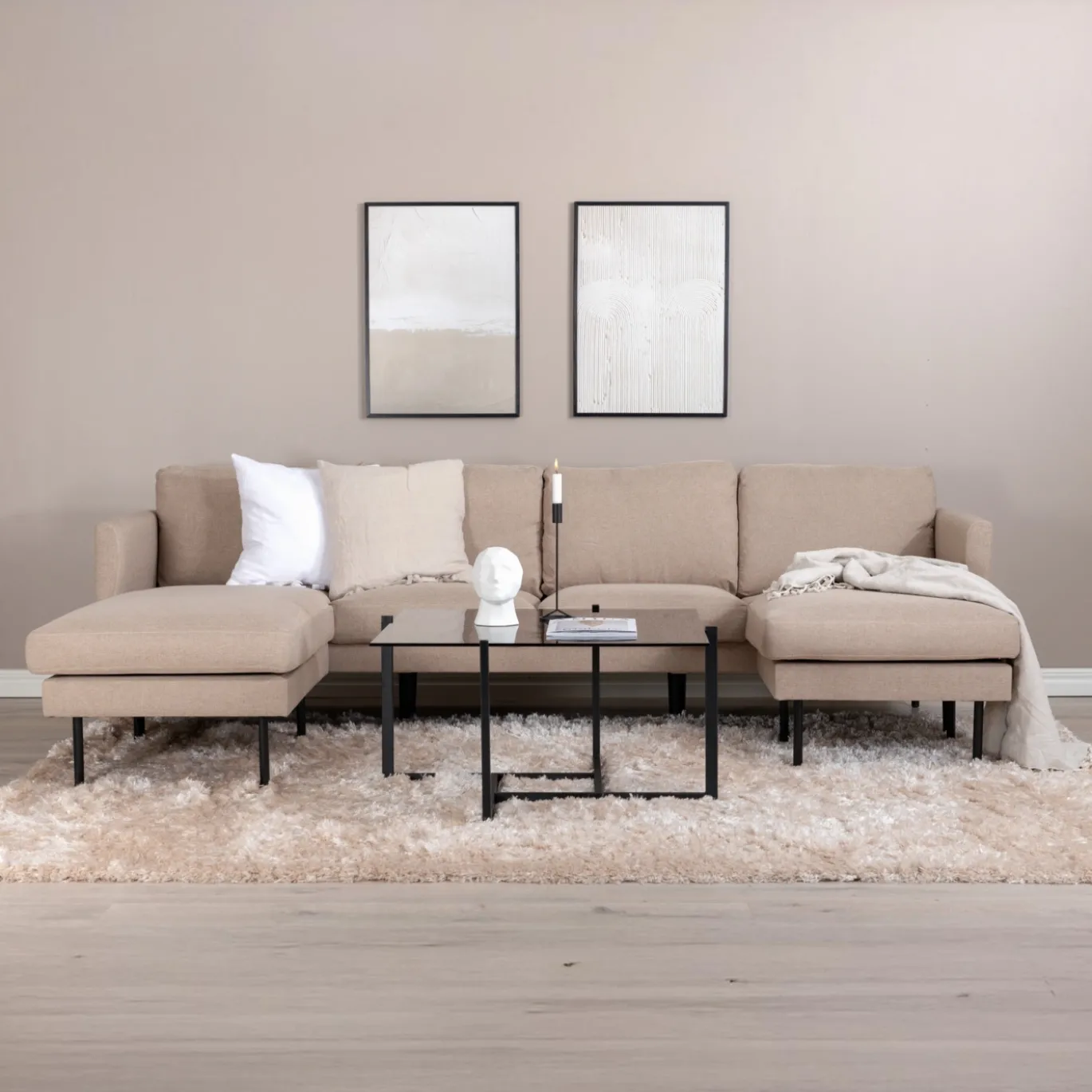 Fjôrd Loungebank Zoom Bruin Stof