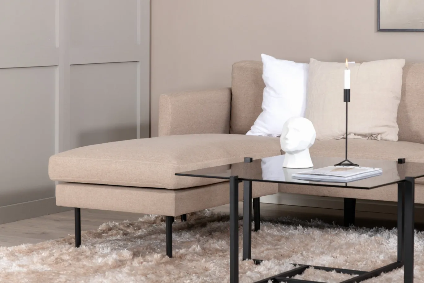 Fjôrd Loungebank Zoom Bruin Stof