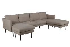 Fjôrd Loungebank Zoom Bruin Stof