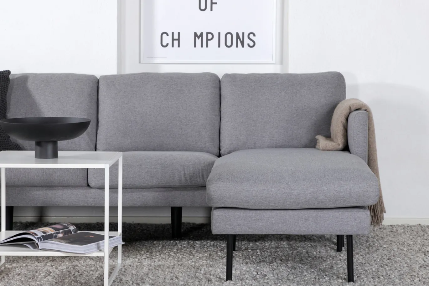 Fjôrd Loungebank Zoom Grijs Stof