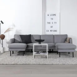 Fjôrd Loungebank Zoom Grijs Stof