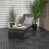 Fjôrd Lounge Ligbed London Zwart/Grijs