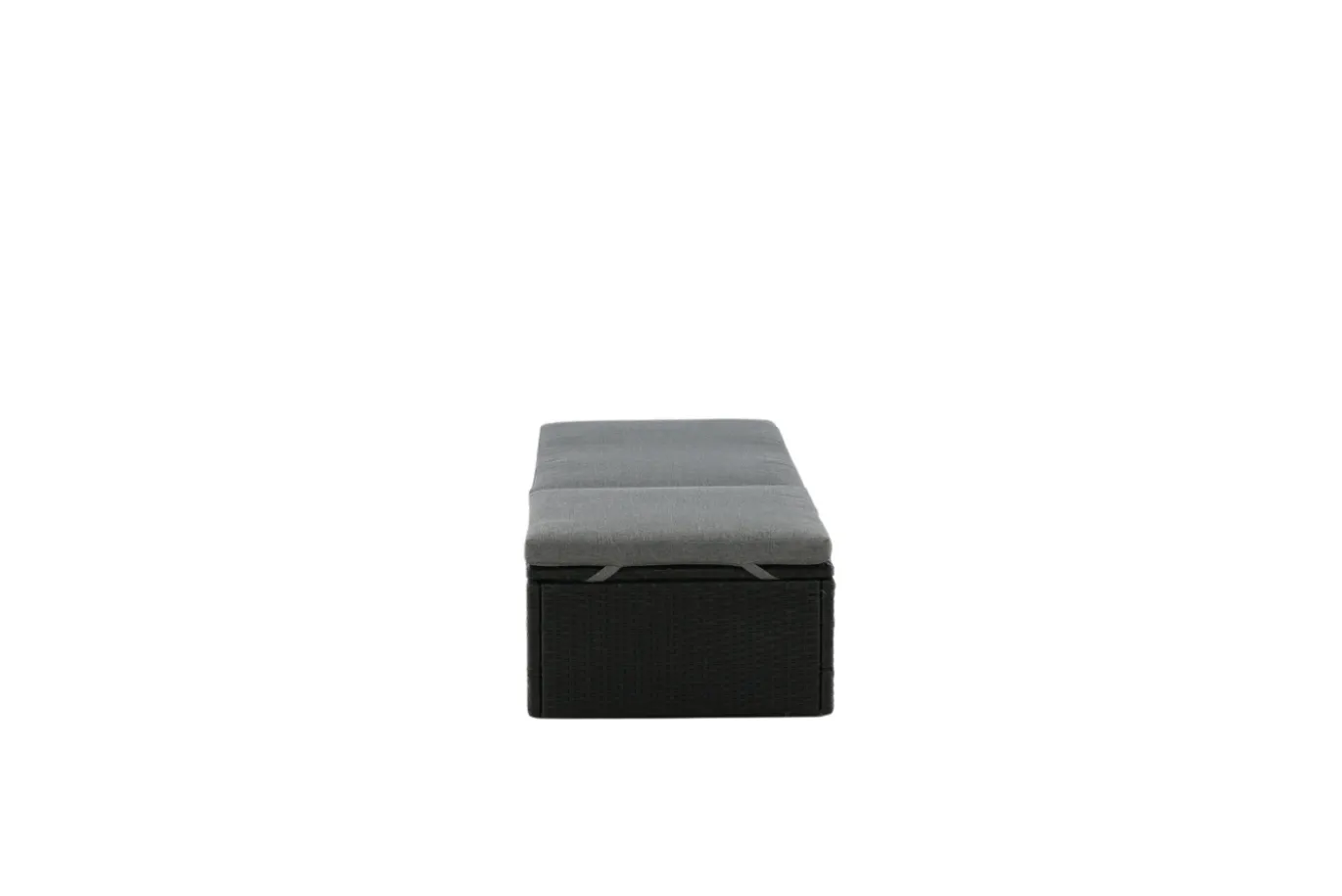 Fjôrd Lounge Ligbed Quad Lounge - Zwart Wicker