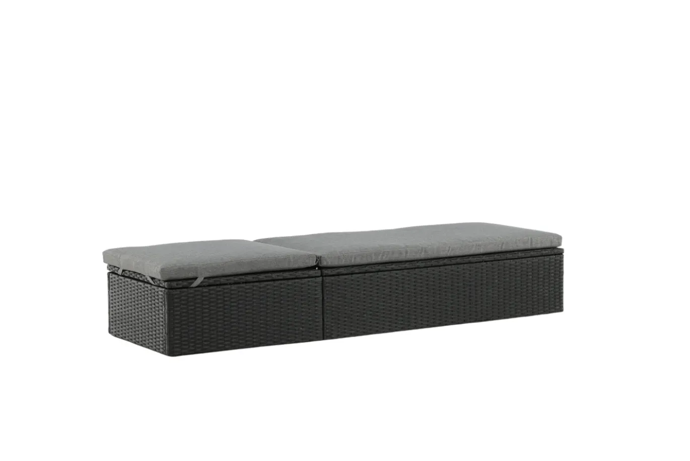 Fjôrd Lounge Ligbed Quad Lounge - Zwart Wicker