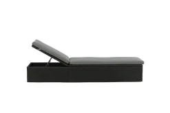 Fjôrd Lounge Ligbed Quad Lounge - Zwart Wicker