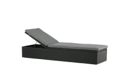 Fjôrd Lounge Ligbed Quad Lounge - Zwart Wicker