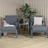 Fjôrd Loungeset Barcelona Zwart 5-delig
