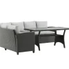 Fjôrd Loungeset Brentwood Zwart/Grijs