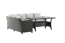 Fjôrd Loungeset Brentwood Zwart/Grijs