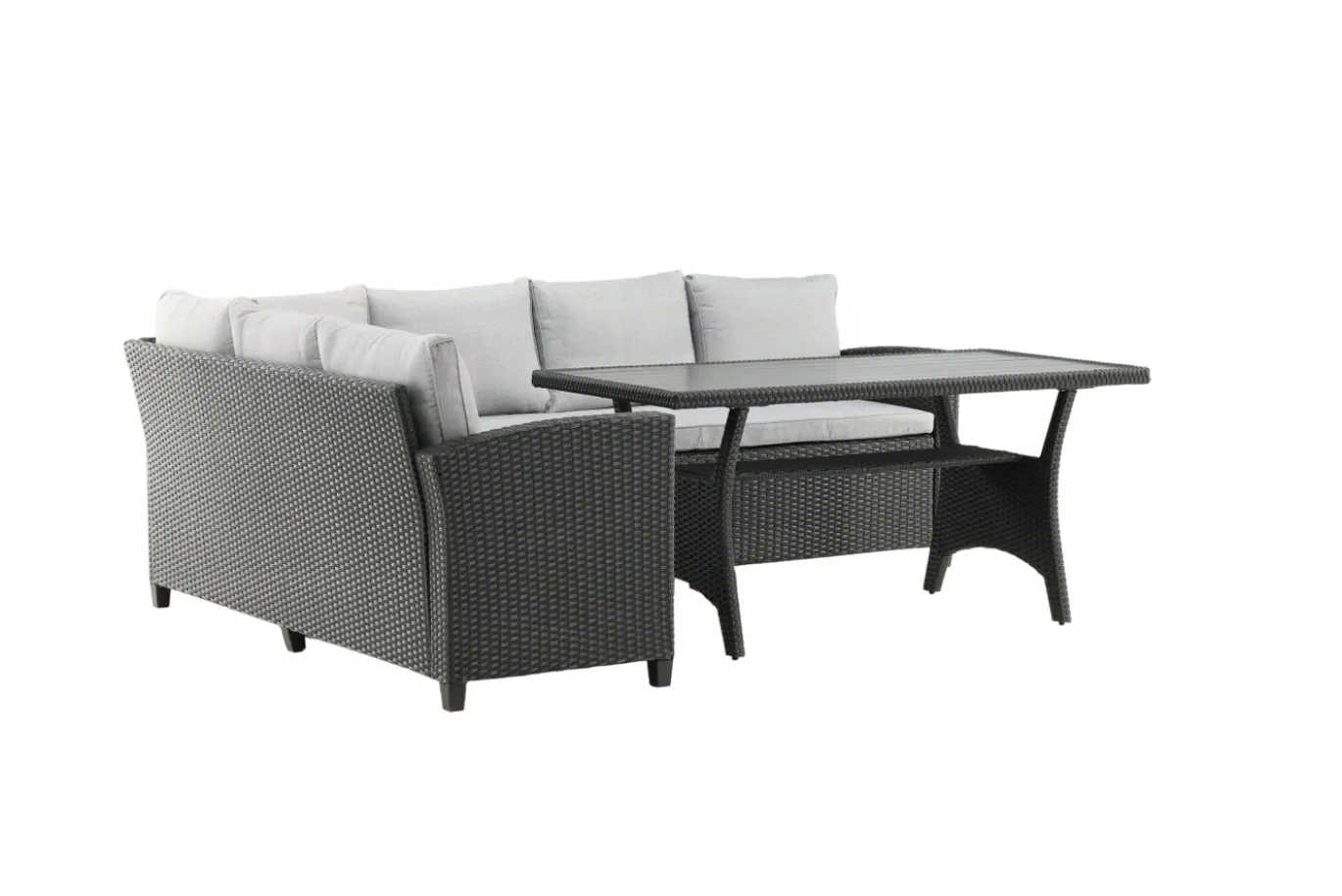 Fjôrd Loungeset Brentwood Zwart/Grijs