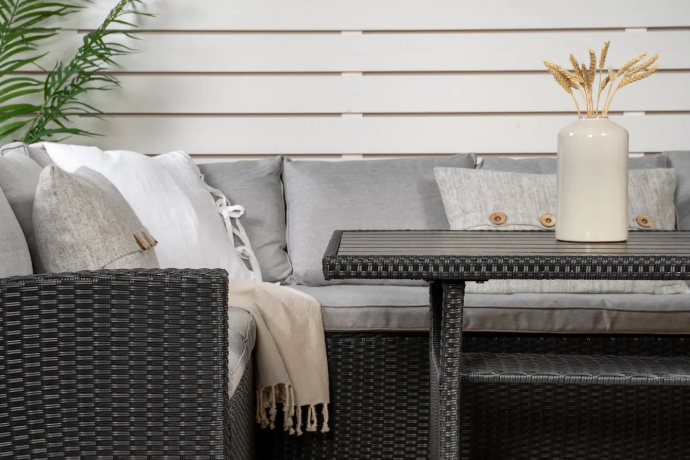 Fjôrd Loungeset Brentwood Zwart/Grijs