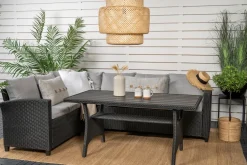 Fjôrd Loungeset Brentwood Zwart/Grijs