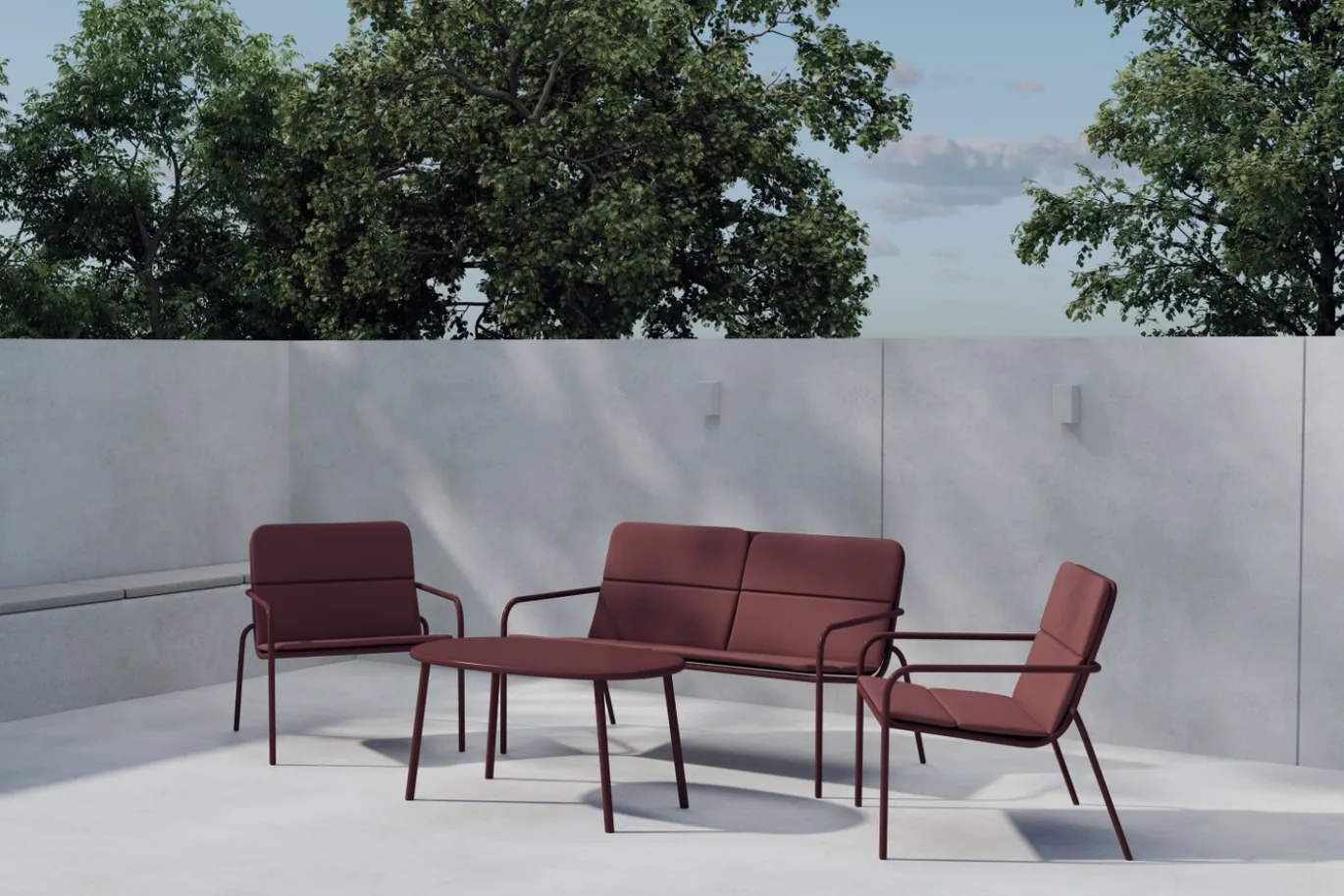 Fjôrd Loungeset Fourni Burgundy