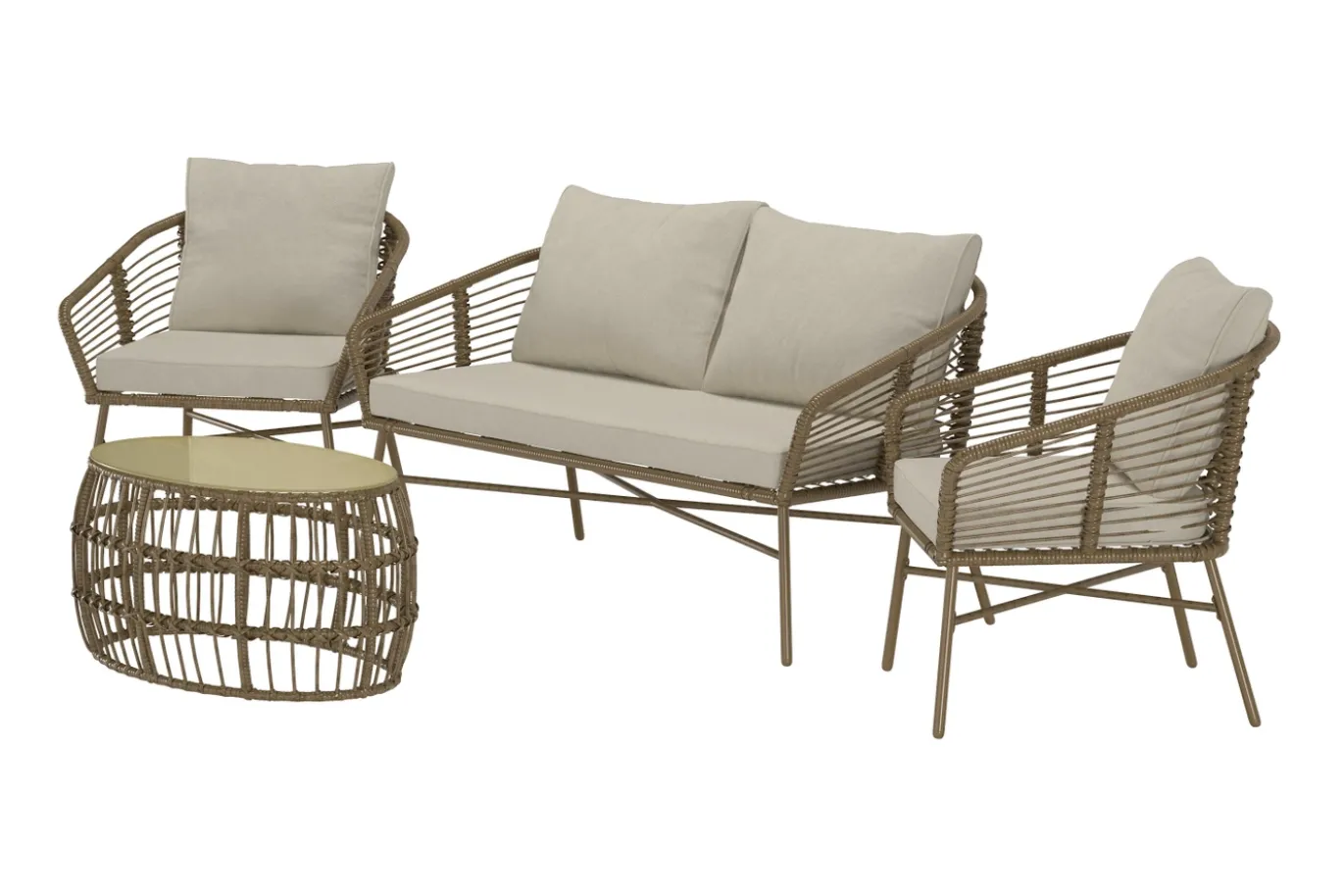 Fjôrd Loungeset Lipari Bruin/ Beige