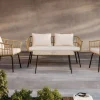 Fjôrd Loungeset Ortigia Rotan Zwart/Naturel