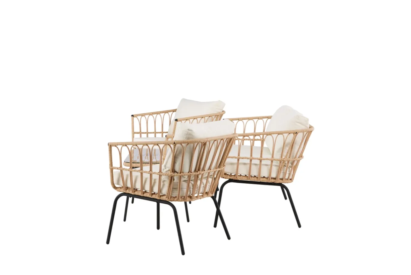 Fjôrd Loungeset Ortigia Rotan Zwart/Naturel