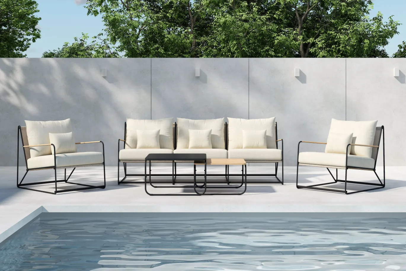 Fjôrd Loungeset Palazzo Zwart/ Beige
