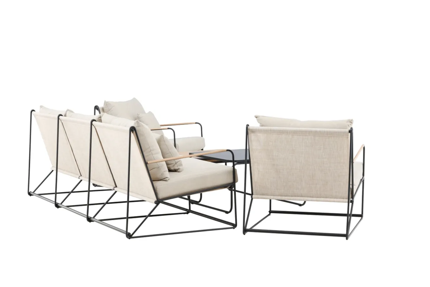 Fjôrd Loungeset Palazzo Zwart/ Beige