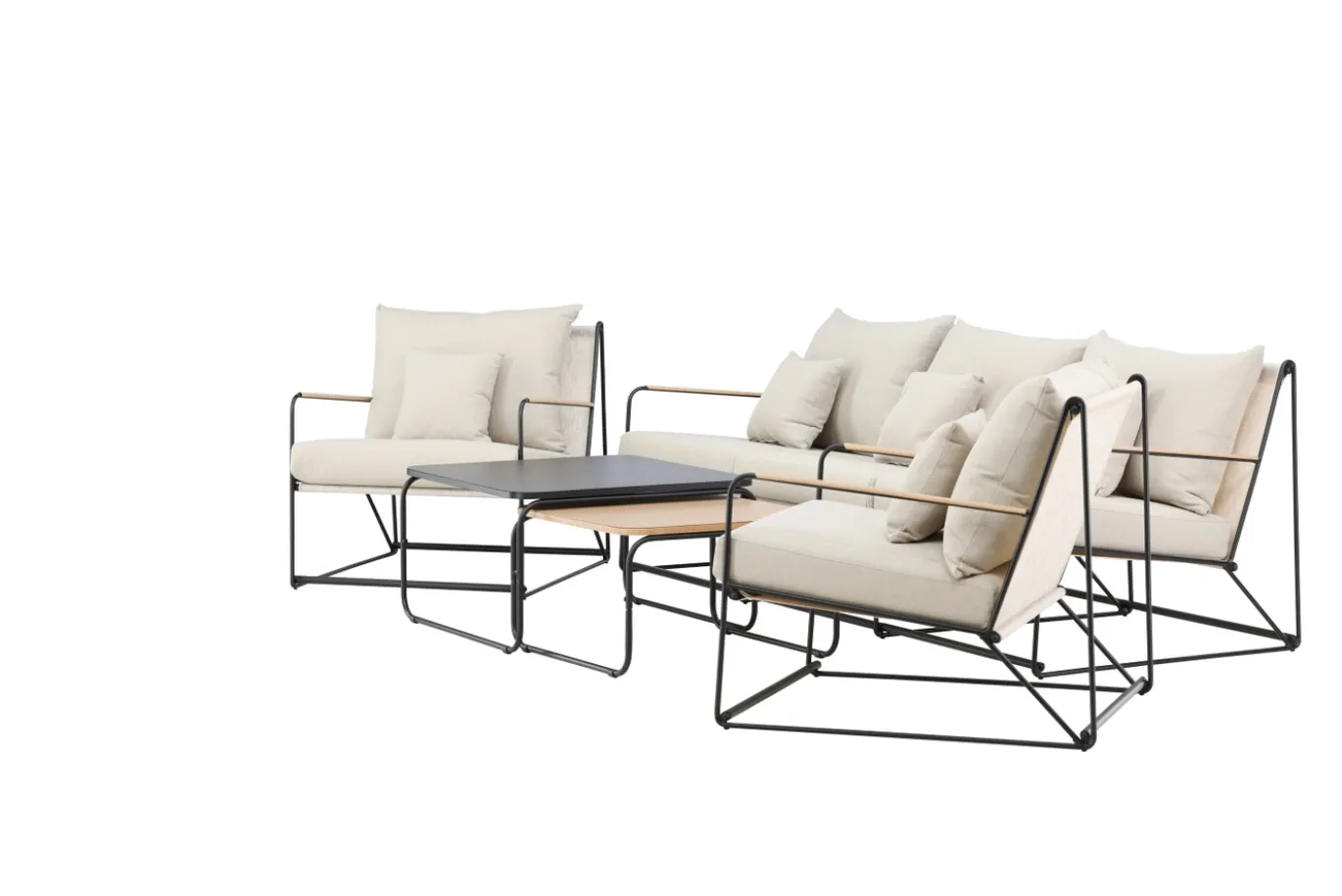 Fjôrd Loungeset Palazzo Zwart/ Beige