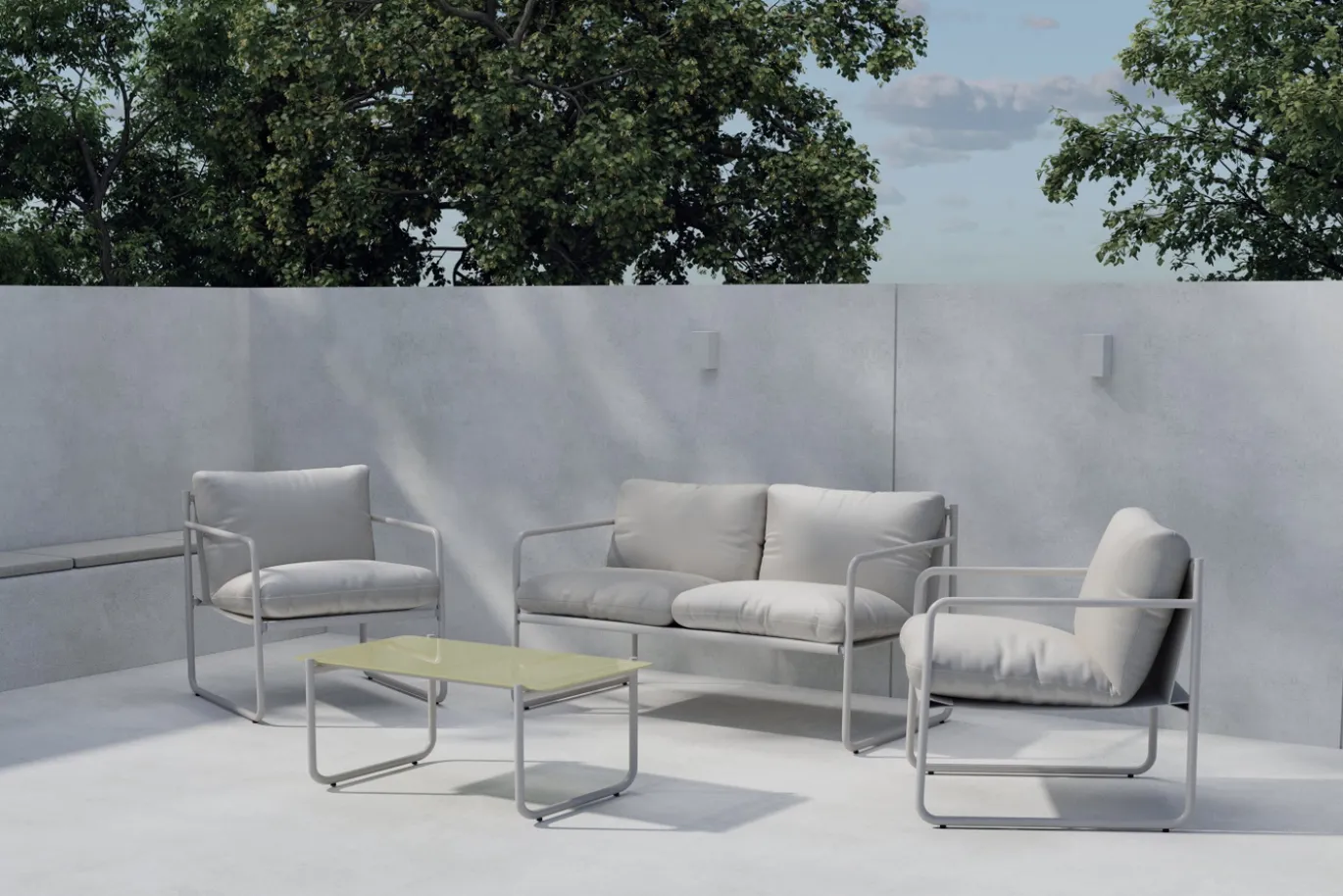 Fjôrd Loungeset Thassos Grijs/ Beige