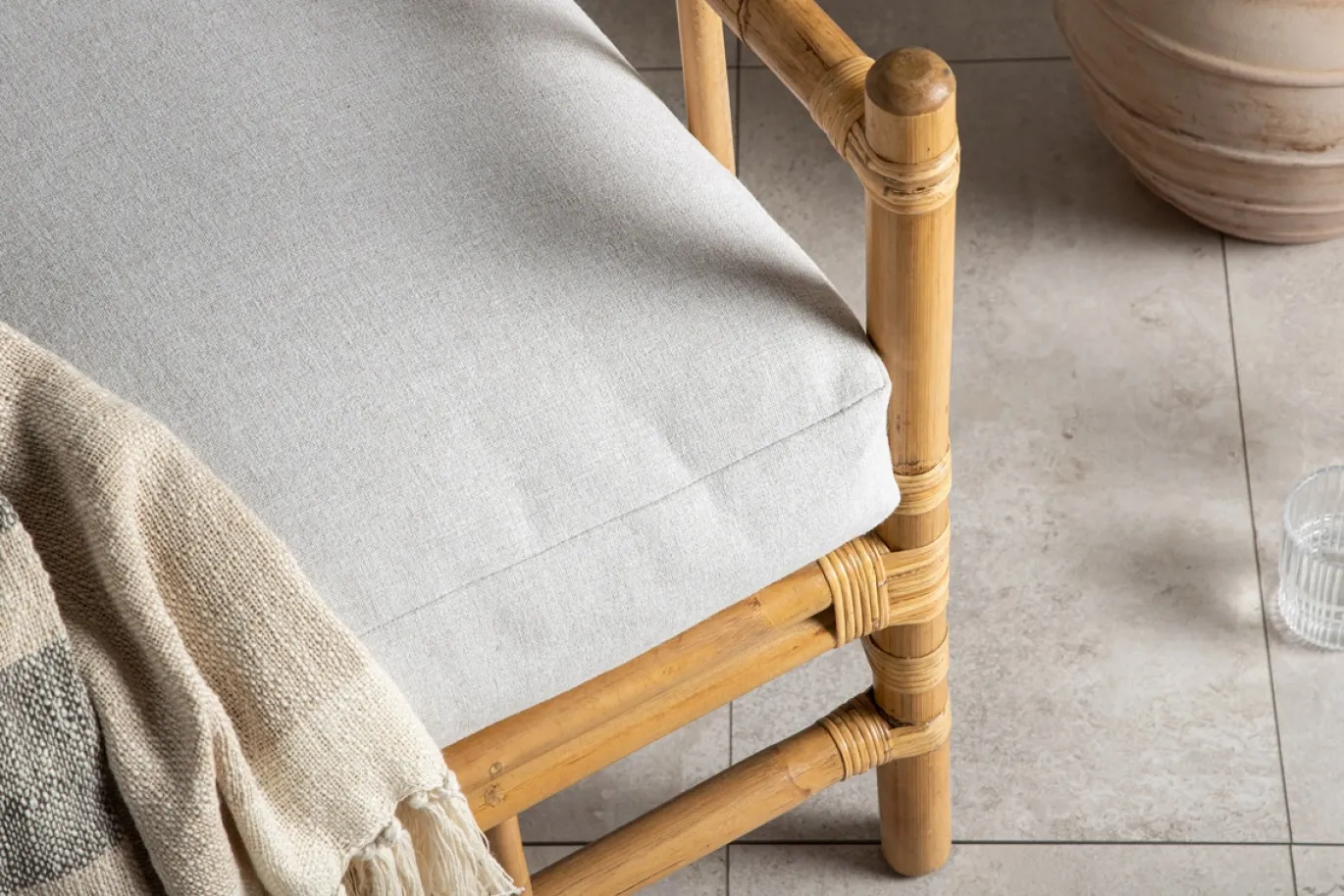 Fjôrd Loungestoel Cane Rotan Naturel