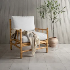 Fjôrd Loungestoel Cane Rotan Naturel