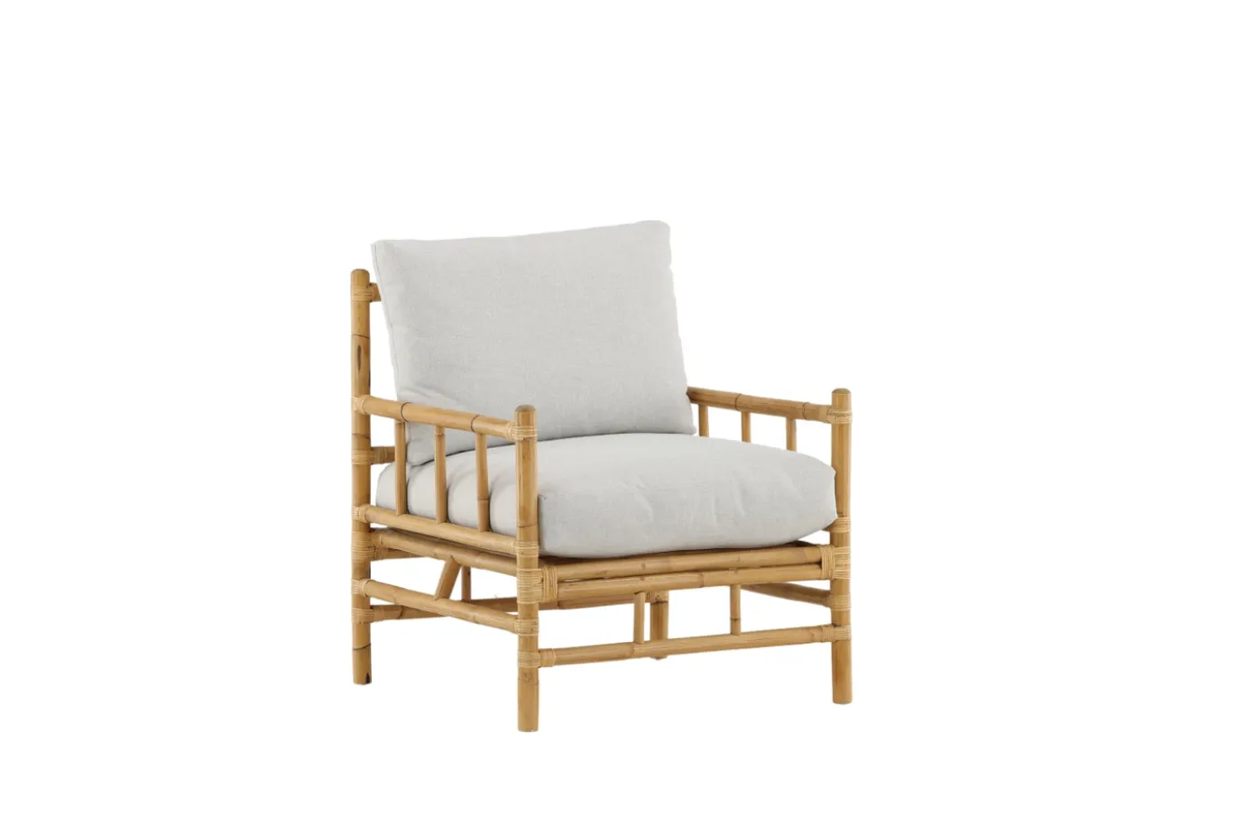 Fjôrd Loungestoel Cane Rotan Naturel