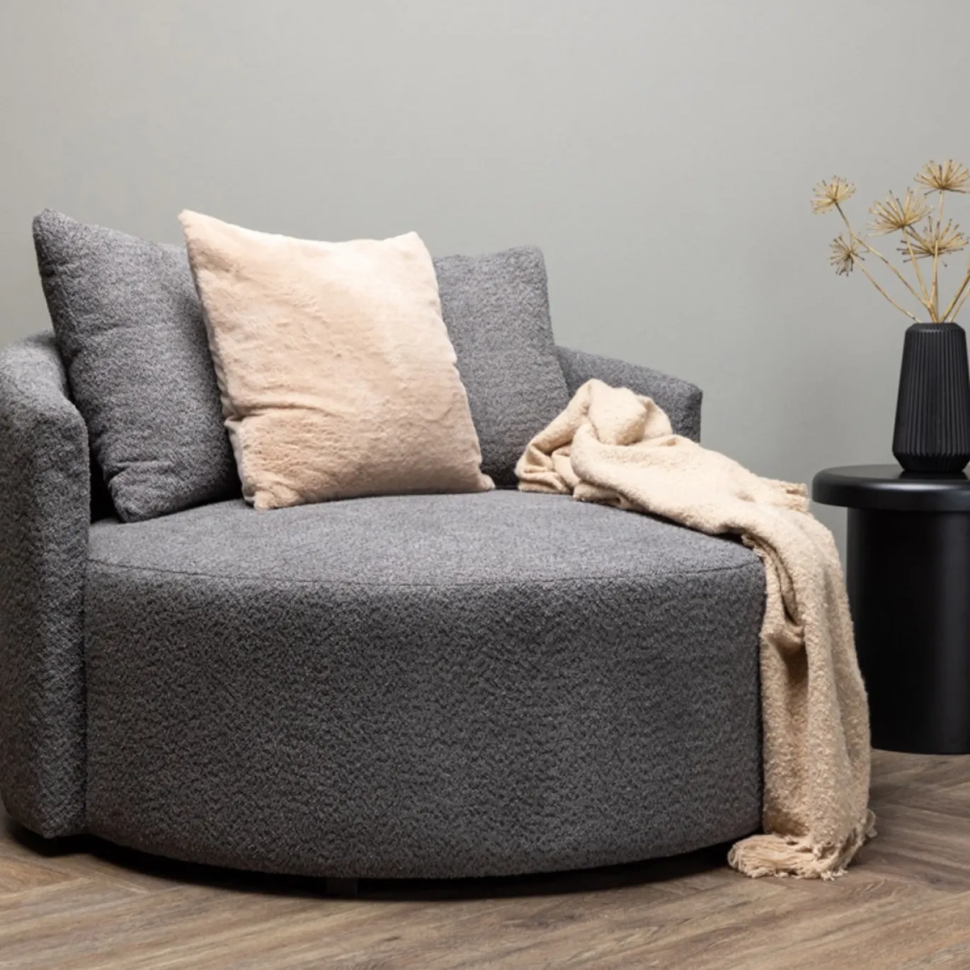 Fjôrd Loveseat Kelso Grijs Teddy