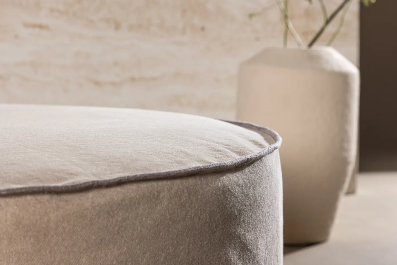 Fjôrd Ottoman Vindö Bruin ø101cm