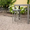 Fjôrd Outdoor Barkruk Alo Wicker/staal Grijs