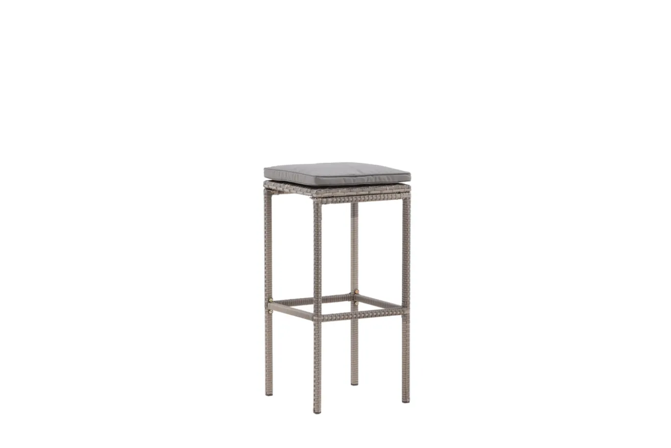 Fjôrd Outdoor Barkruk Alo Wicker/staal Grijs